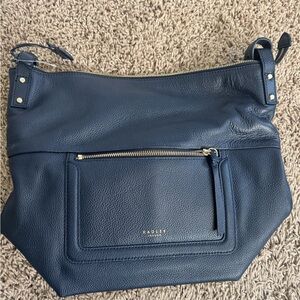 RADLEY LONDON Dark Blue Leather Shoulder Bag